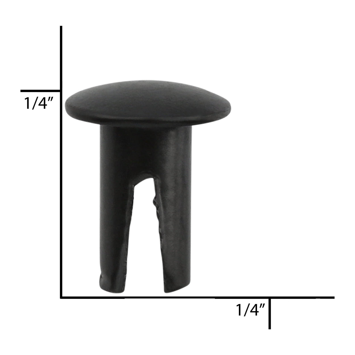 Ohio Travel Bag 4/16" Black, Split Rivet, Steel- 24 pk, #100-4-16-BLK 100-4-16-BLK