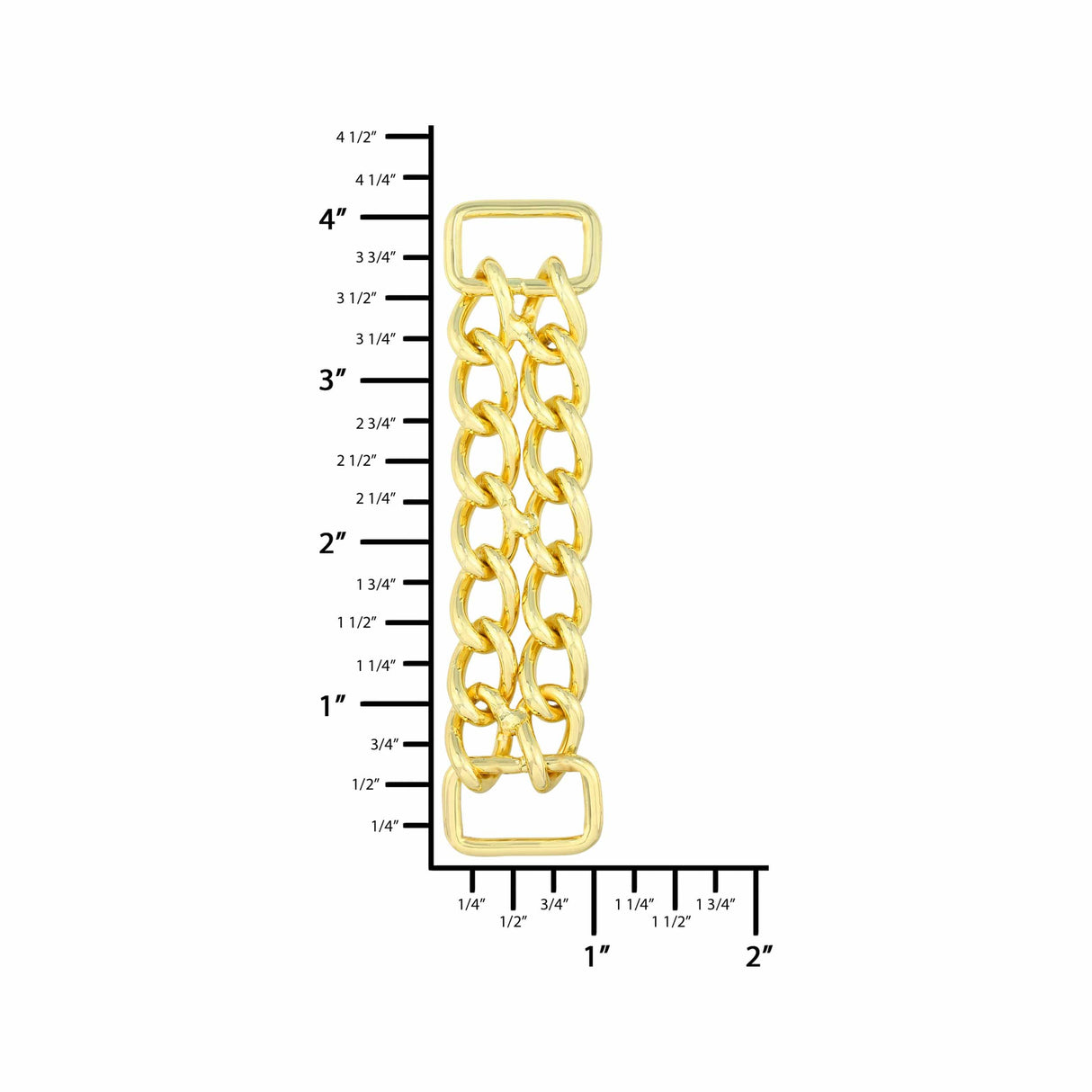 Ohio Travel Bag 4" Brass, Double Chain, Steel, #C-1576-BP C-1576-BP