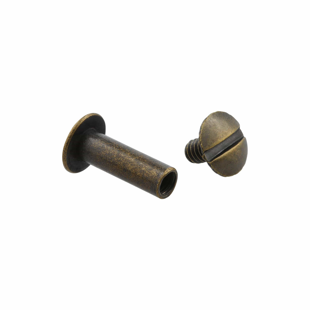 Ohio Travel Bag 5/8" Antique Brass, Chicago Screw, Solid Brass, #L-156-5-8-ANTB L-156-5-8-ANTB