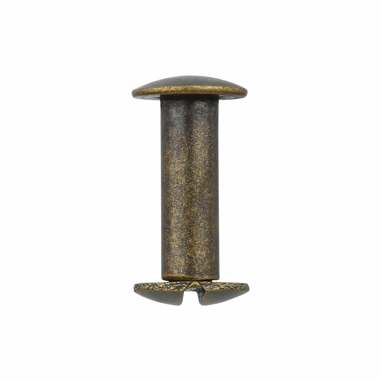 Ohio Travel Bag 5/8" Antique Brass, Chicago Screw, Solid Brass, #L-156-5-8-ANTB L-156-5-8-ANTB