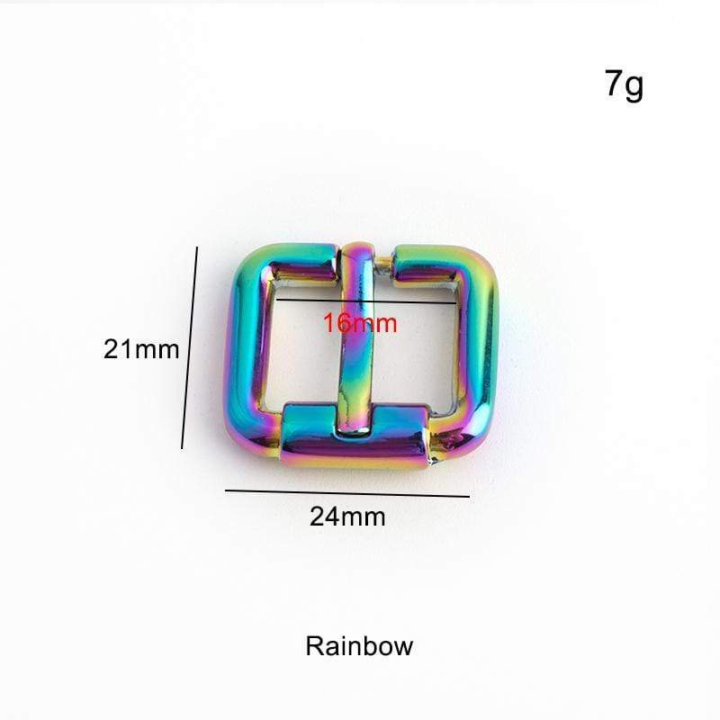 Ohio Travel Bag 5/8" Rainbow, Imitation Roller Heel Bar Buckle, Zinc Alloy, #C-51-5-8-IR C-51-5-8-IR