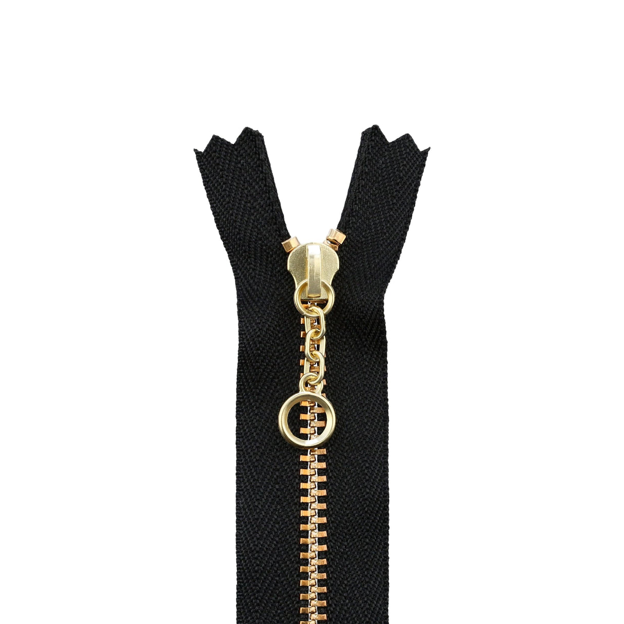 Ohio Travel Bag 5" Handbag Zipper, Black w/ Brass Teeth, #451-5-BLK-BRS 451-5-BLK-BRS