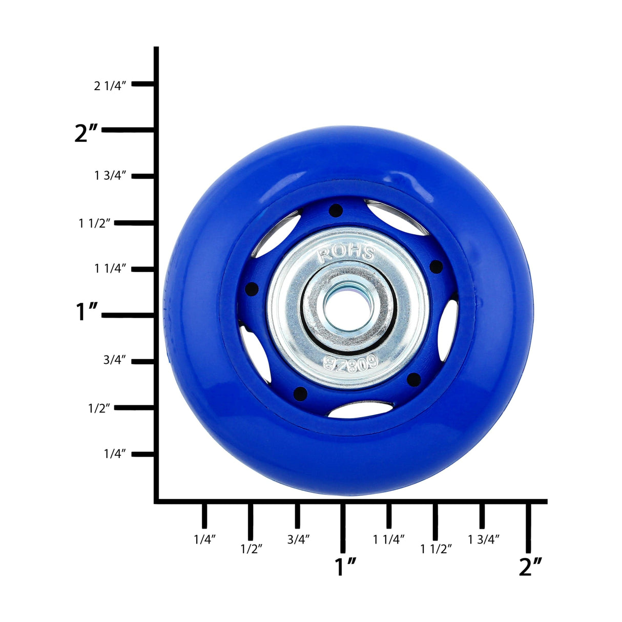 Ohio Travel Bag 50mm Blue, Ball Bearing Inline Skate Wheel, Plastic, #L-3726-BLU L-3726-BLU