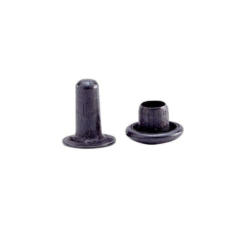 6.5mm Black, Single Cap Jiffy Rivets, 100ct