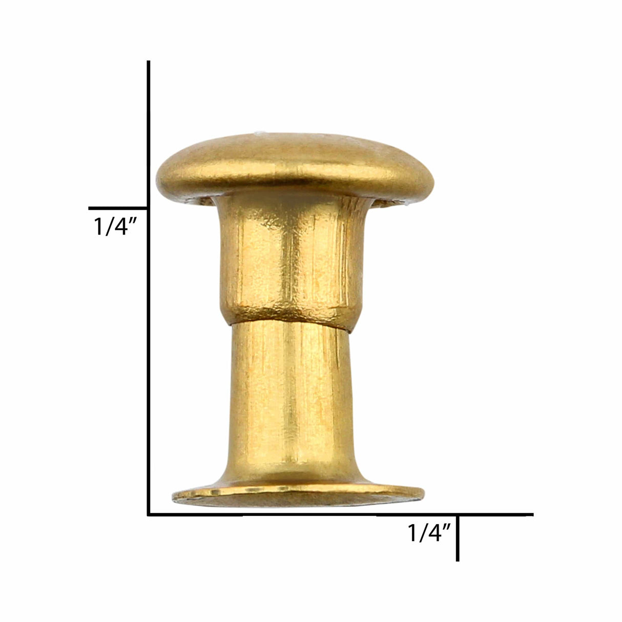 Ohio Travel Bag 6.5mm Brass, Single Cap Jiffy Rivets, Solid Brass-100ct, #NB206S-SB NB206S-SB