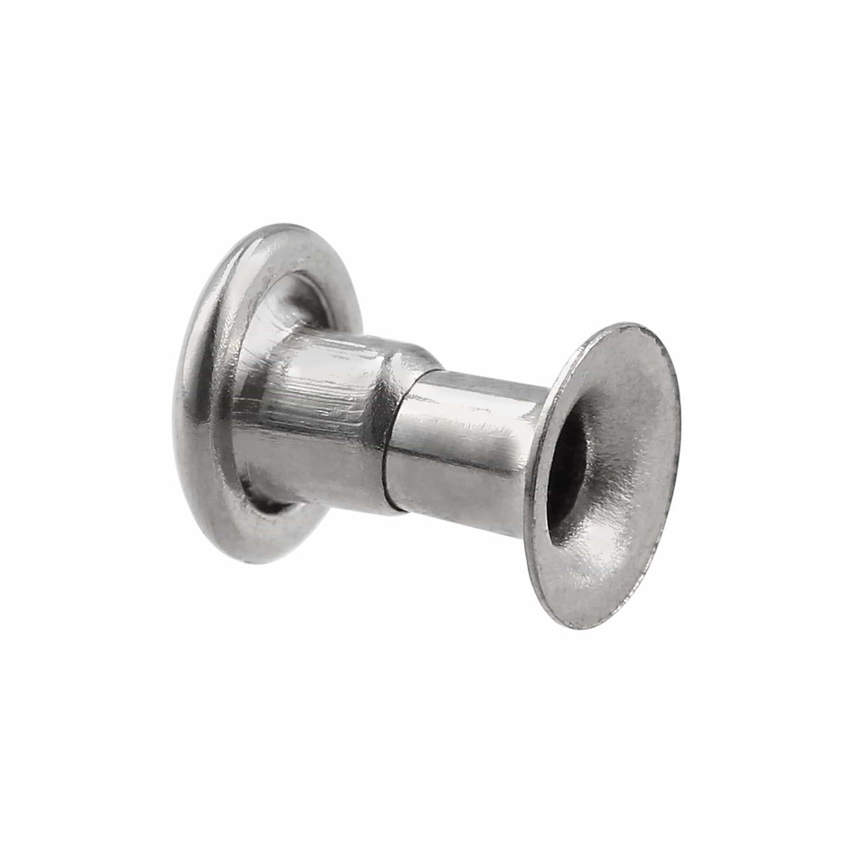 Ohio Travel Bag 6.5mm Nickel, Single Cap Jiffy Rivets, Solid Brass-100ct, #NB206S-SBN NB206S-SBN