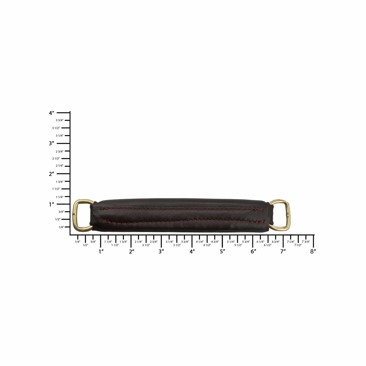 Ohio Travel Bag 6" Brown, Handle with Brass Hardware, Leather, #L-1802-BRO L-1802-BRO