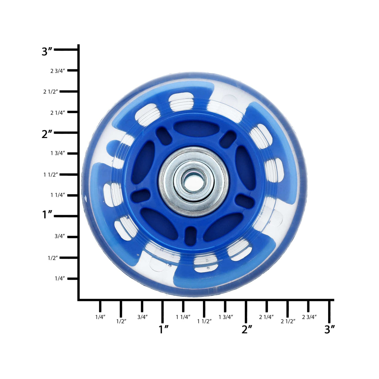 Ohio Travel Bag 68mm Blue, In-line skate wheel with LED Lights, PolyUrethane, #L-3890-BLU L-3890-BLU
