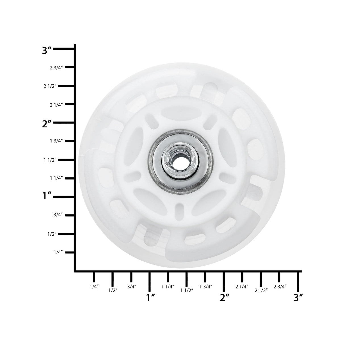 Ohio Travel Bag 68mm White, In-line skate wheel with LED Lights, PolyUrethane, #L-3890-WHT L-3890-WHT