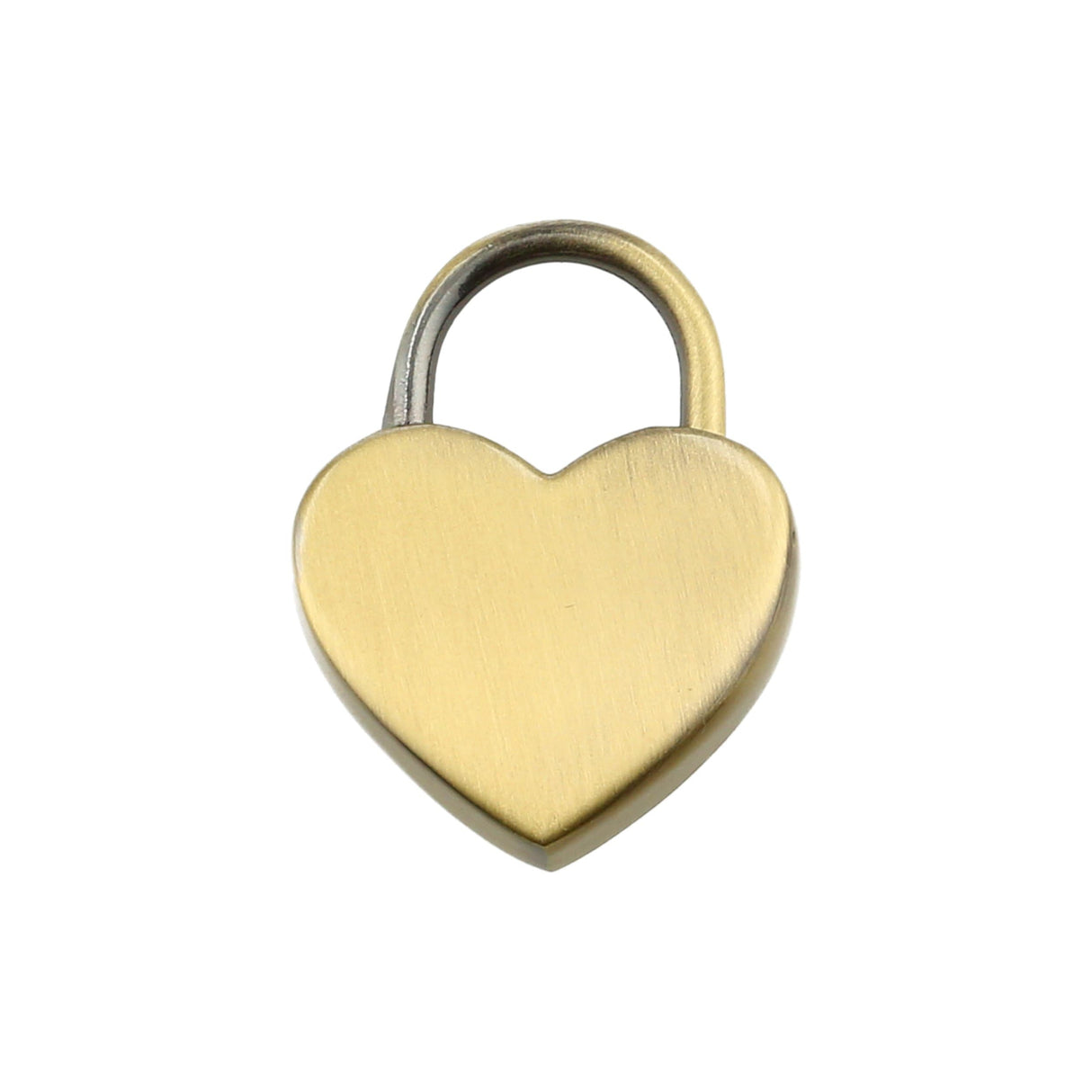 Ohio Travel Bag 7/8" Antique Brass, Small Heart Padlock, Zinc Alloy, #L-3577-ANTB L-3577-ANTB