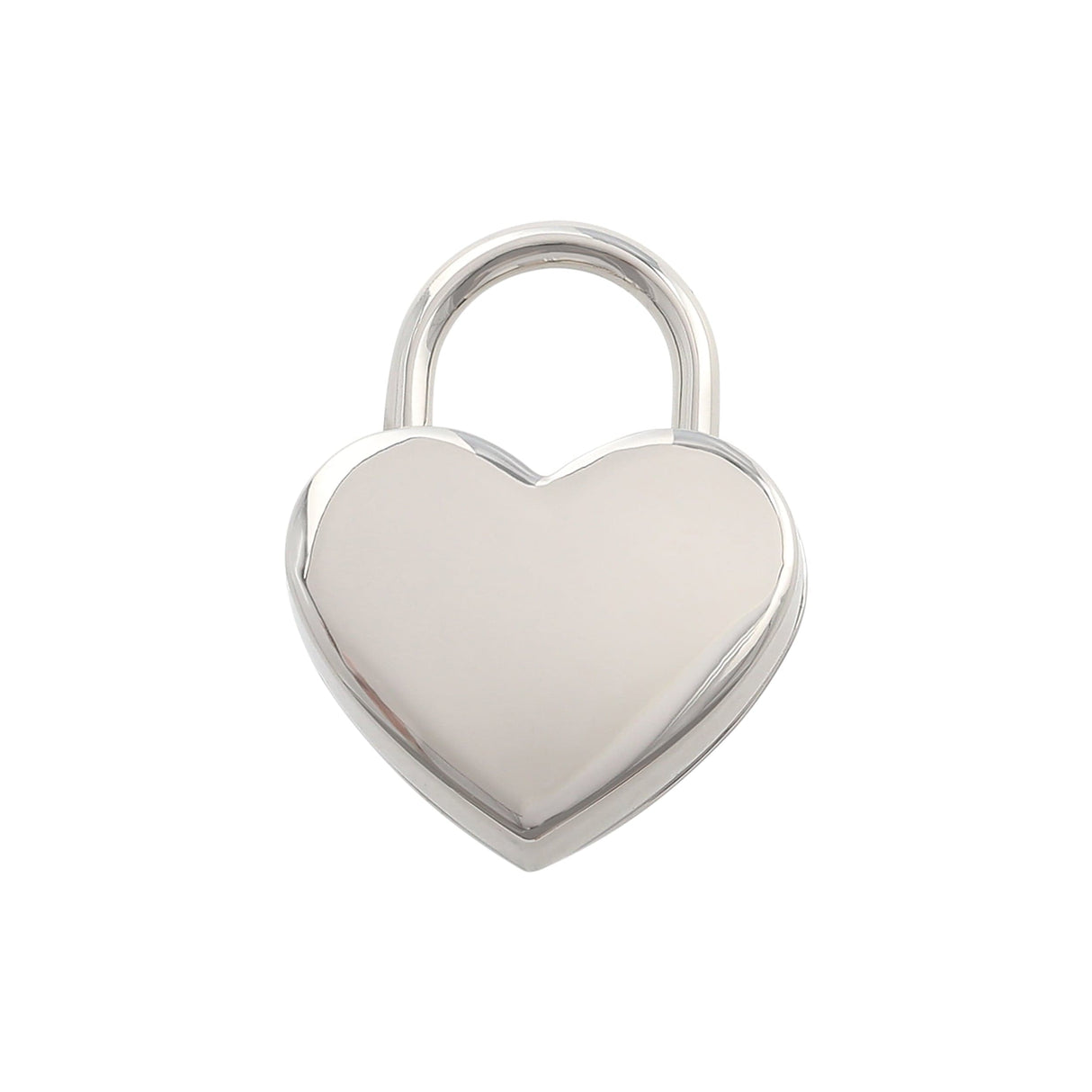 Ohio Travel Bag 7/8" Shiny Nickel, Small Heart Padlock, Zinc Alloy-PK4, #L-3577-NIC L-3577-NIC
