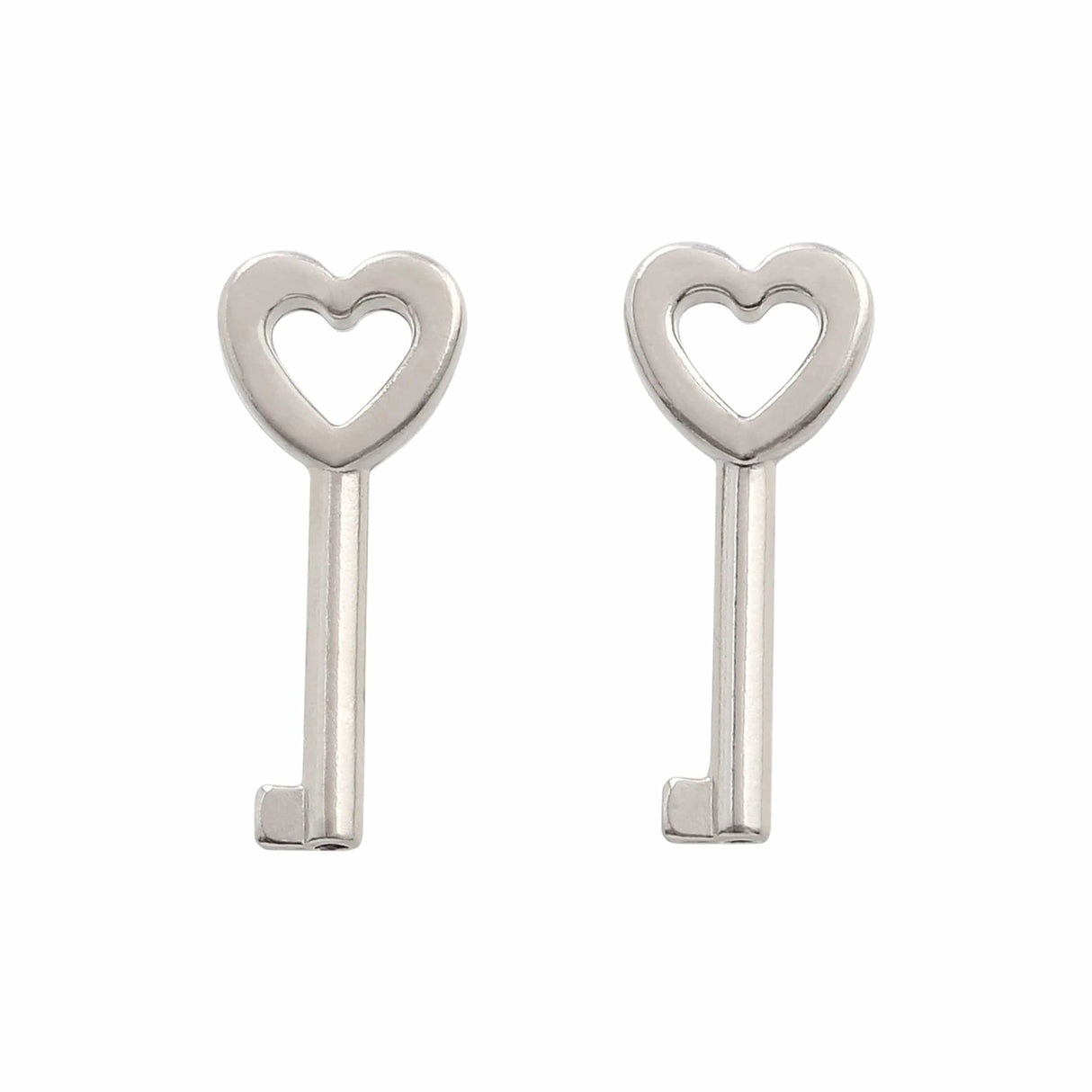 Ohio Travel Bag 7/8" Shiny Nickel, Small Heart Padlock, Zinc Alloy-PK4, #L-3577-NIC L-3577-NIC