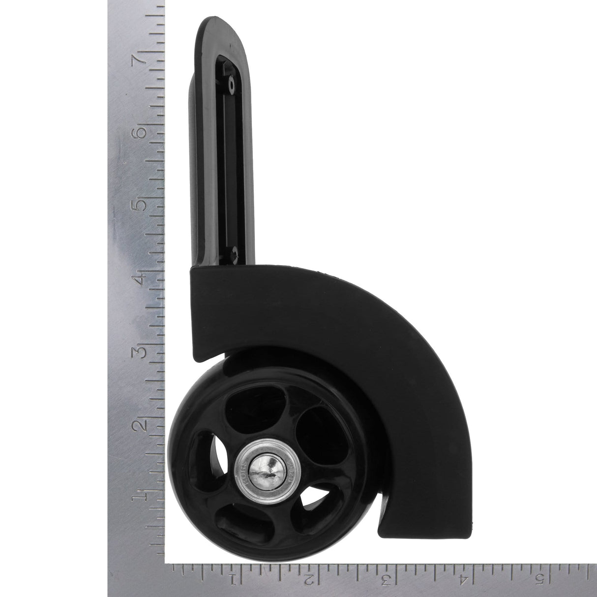 Ohio Travel Bag 75mm Black, Ball Bearing Wheel with Housing Pair, Plastic, #L-3687 L-3687