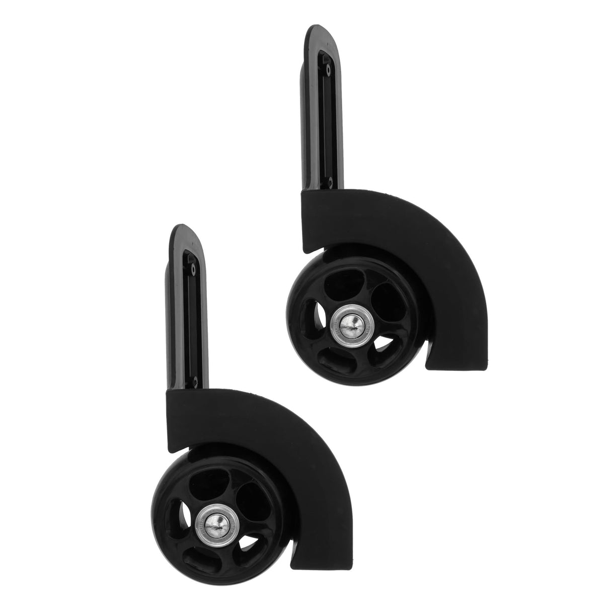 Ohio Travel Bag 75mm Black, Ball Bearing Wheel with Housing Pair, Plastic, #L-3687 L-3687