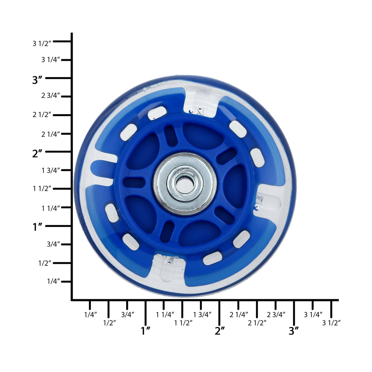 Ohio Travel Bag 76mm Blue, In-line skate wheel with LED Lights, PolyUrethane, #L-3891-BLU L-3891-BLU