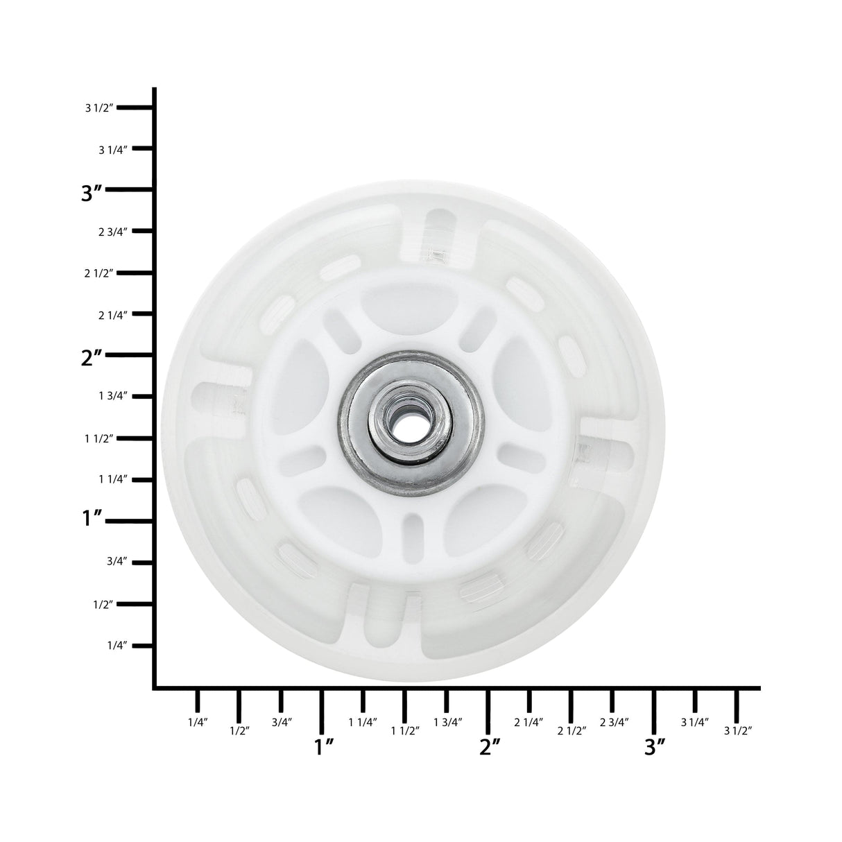 Ohio Travel Bag 76mm White, In-line skate wheel with LED Lights, PolyUrethane, #L-3891-WHT L-3891-WHT