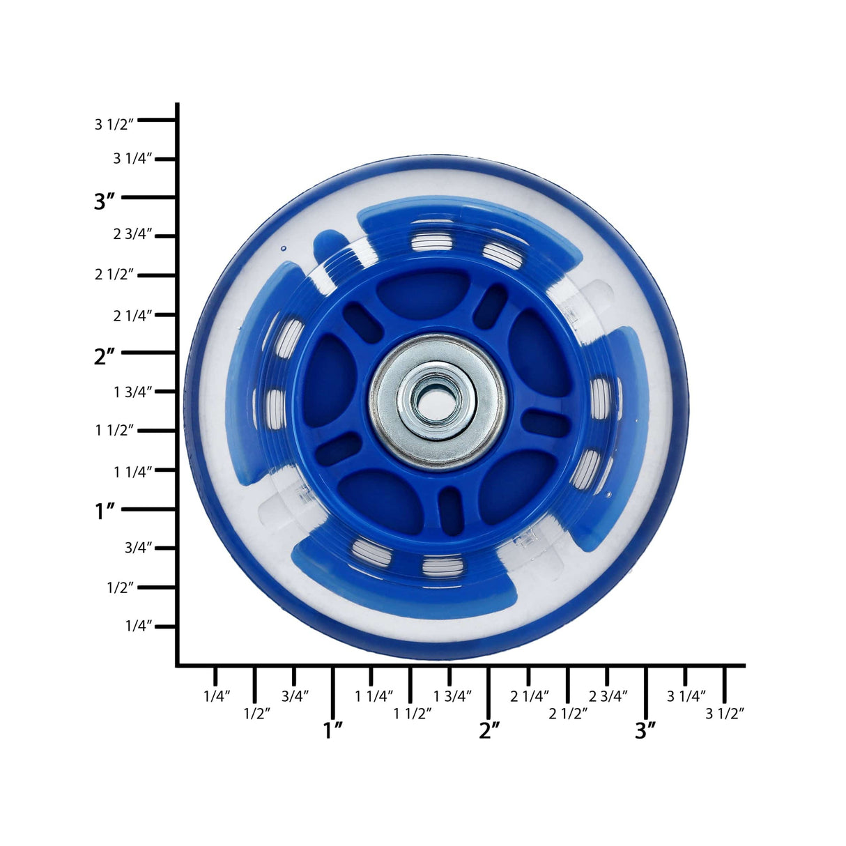 Ohio Travel Bag 80mm Blue, In-line skate wheel with LED Lights, PolyUrethane, #L-3892-BLU L-3892-BLU
