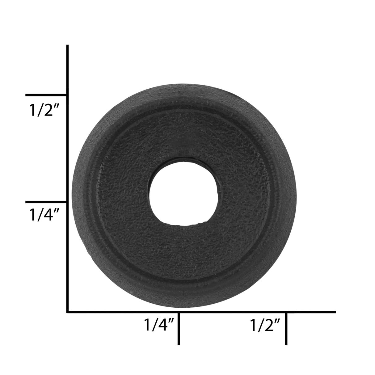 Ohio Travel Bag 9/16" Black, Washer, Plastic - 24 pk, #L-3852 L-3852