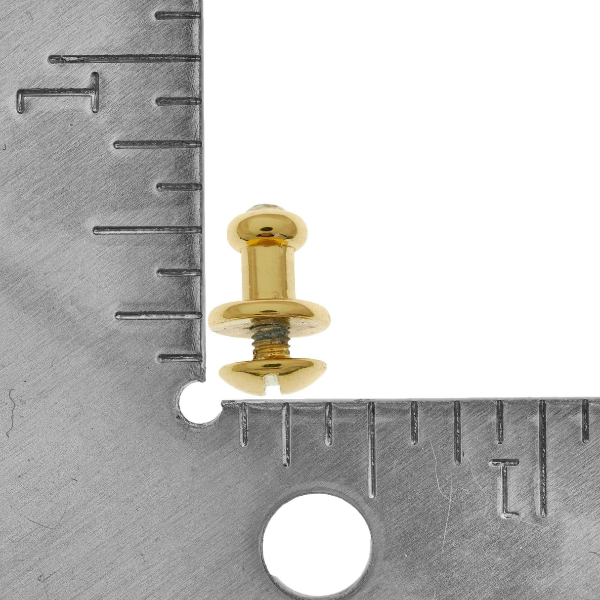 Ohio Travel Bag 9.5mm Shiny Gold, Stud w/ Rhinestone, Zinc Alloy, #P-2577-GOLD P-2577-GOLD