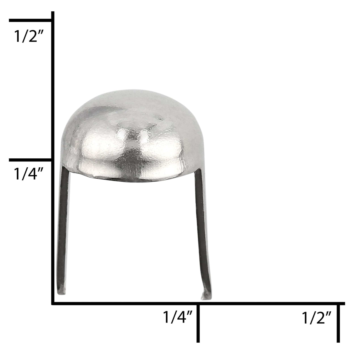 Ohio Travel Bag Adornments 1/4" Nickel, Round Head Spot, Solid Brass, #P-2478 P-2478