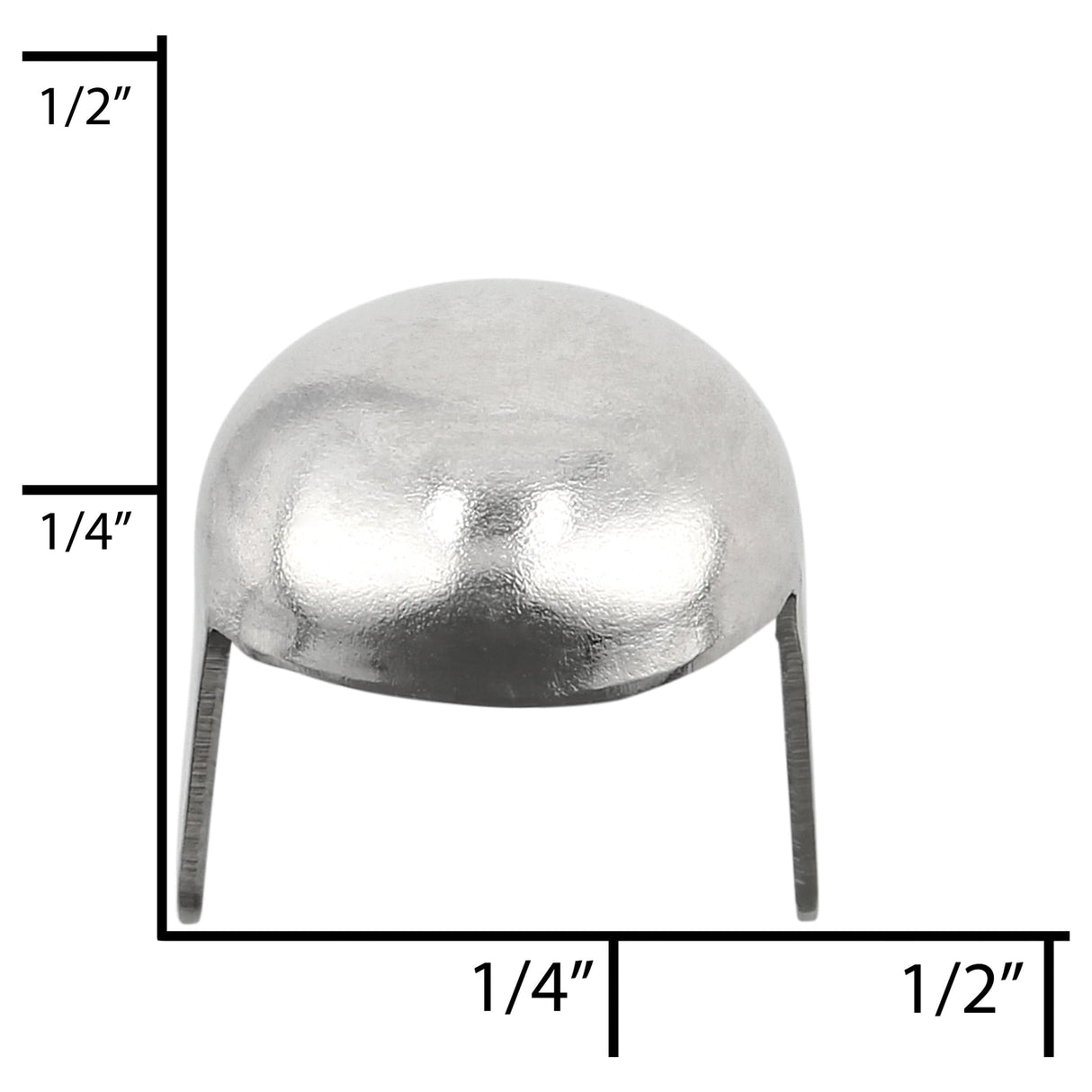 Ohio Travel Bag Adornments 3/8" Nickel, Round Head Spot, Solid Brass, #P-2336 P-2336