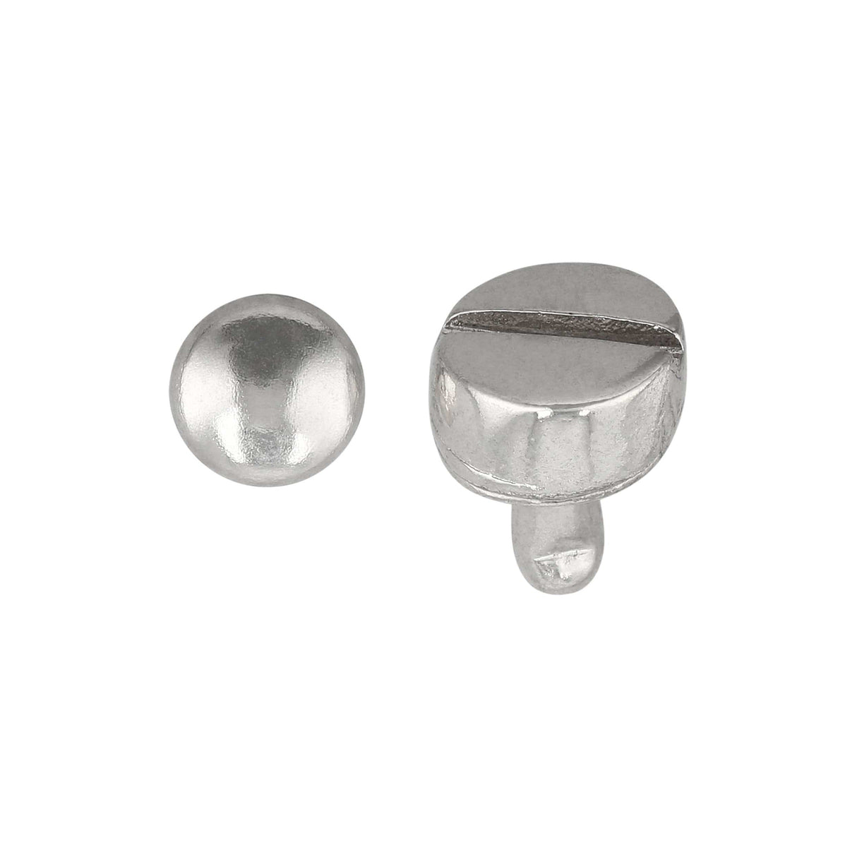 Ohio Travel Bag Adornments 6.3mm Shiny Nickel, Stud with Cap, Steel, #P-2850-NIC P-2850-NIC
