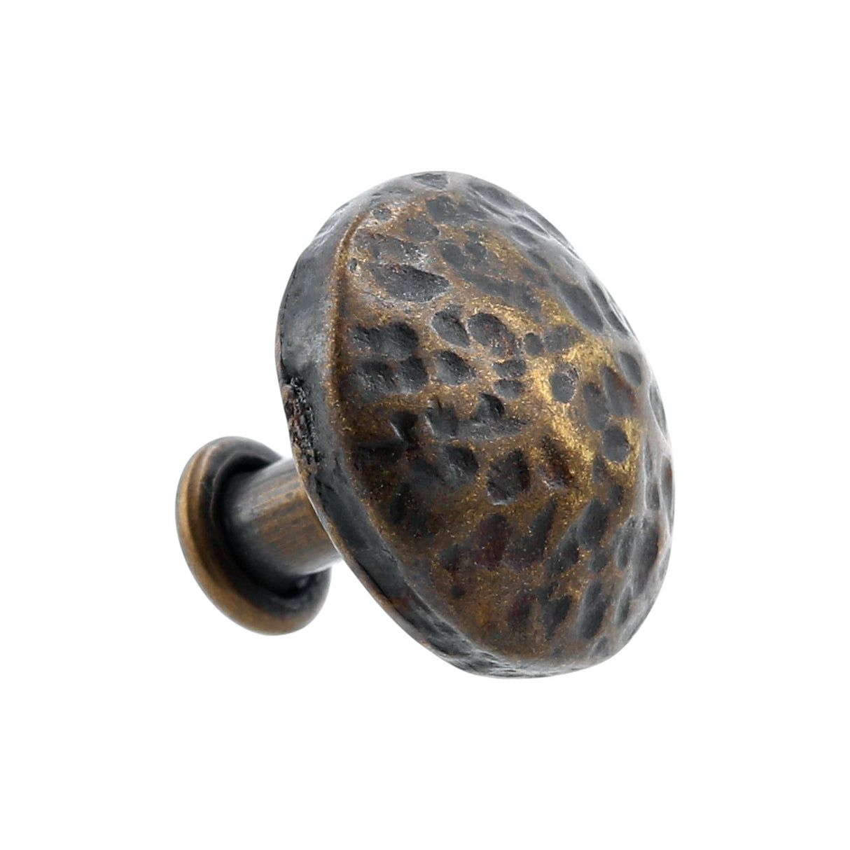 Ohio Travel Bag Adornments 7/16" Antique Brass, Textured Concho, Rivet Back, Zinc Alloy - PK5, #P-2702-ANTB P-2702-ANTB