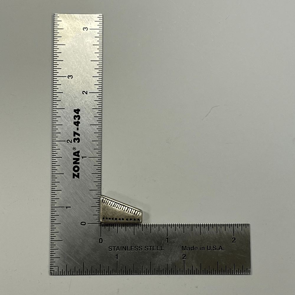 Ohio Travel Bag Adornments 7/16" Antique Silver, Asymmetrical Slide-On Ornament, Zinc Alloy, #B-129 B-129