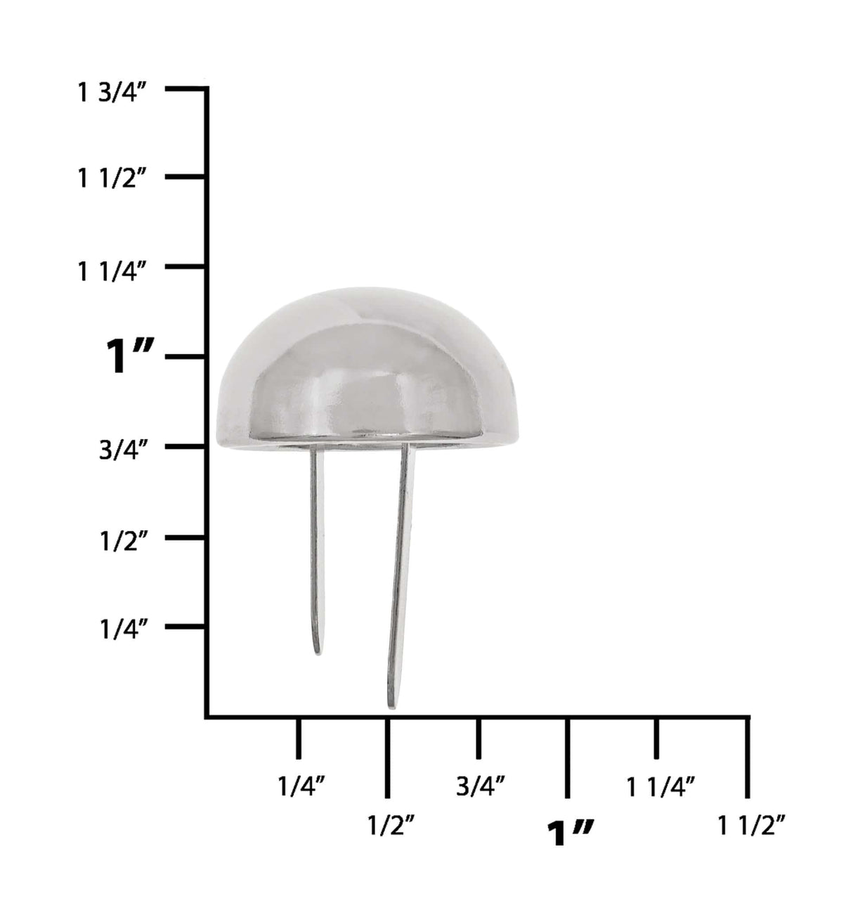Ohio Travel Bag Adornments 7/8" Nickel, Bottom Stud, Zinc Alloy, #P-1504-NP P-1504-NP