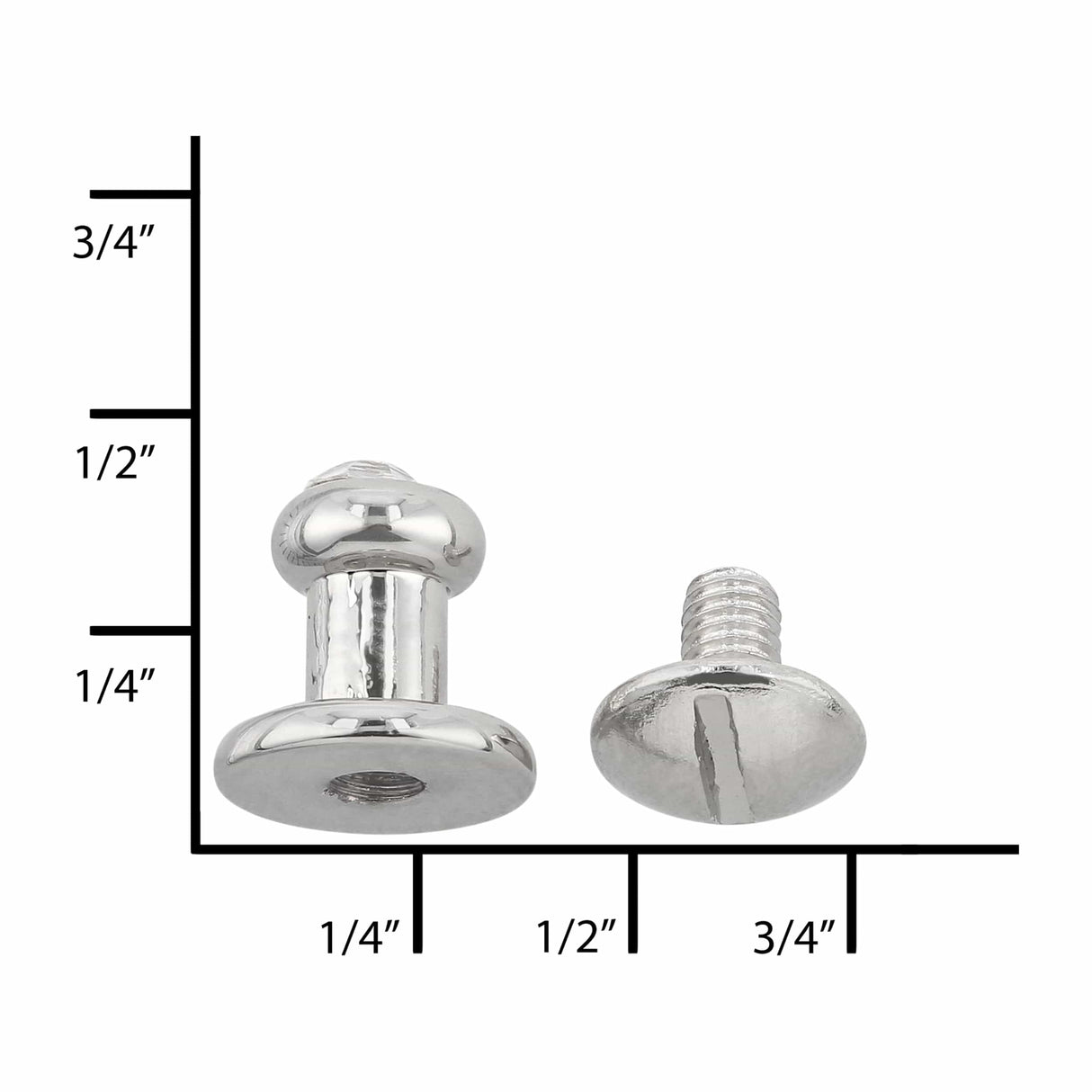 Ohio Travel Bag Adornments 9.5mm Nickel, Stud w/ Rhinestone, Zinc Alloy, #P-2577 P-2577