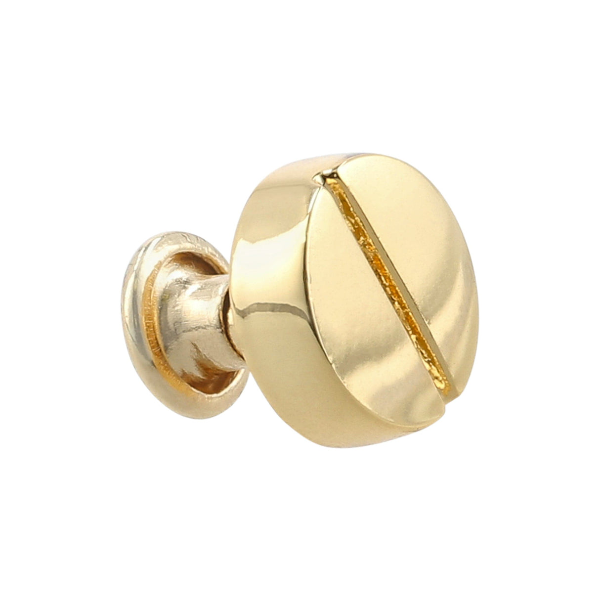 Ohio Travel Bag Adornments 9.5mm Shiny Gold, Screw Top Push Stud, Steel-5pk, #P-2852-GOLD P-2852-GOLD