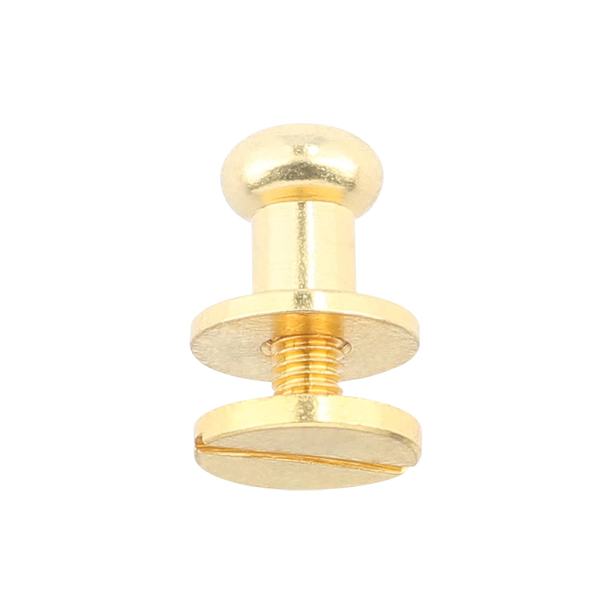 9mm, Gold, Round Top Collar Button Stud with Screw, Solid Brass, #P-21 –  Weaver Leather Supply