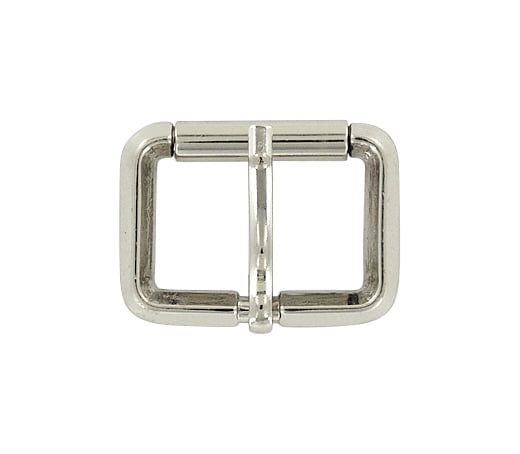 Ohio Travel Bag Buckles 1 1/8" Nickel, Beveled Heel Bar Roller Buckle, Zinc Alloy, #C-1984-NIC C-1984-NIC