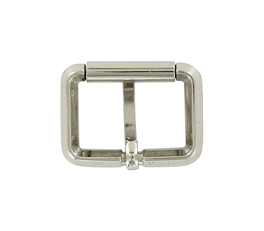Ohio Travel Bag Buckles 1 1/8" Nickel, Beveled Heel Bar Roller Buckle, Zinc Alloy, #C-1984-NIC C-1984-NIC