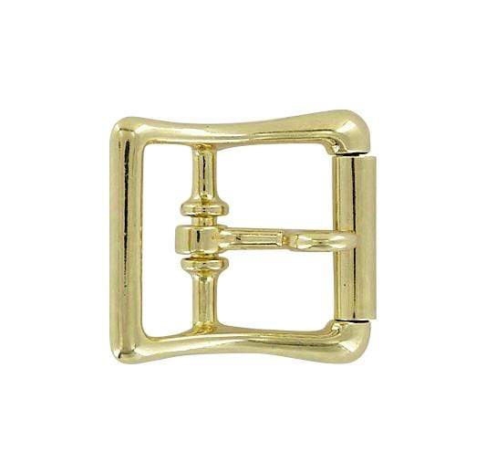 Ohio Travel Bag Buckles 1" Brass, Locking Tongue Center Bar Roller Buckle, Zinc Alloy, #C-1507-BRS C-1507-BRS