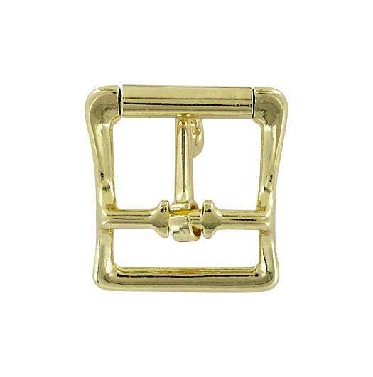 Ohio Travel Bag Buckles 1" Brass, Locking Tongue Center Bar Roller Buckle, Zinc Alloy, #C-1507-BRS C-1507-BRS