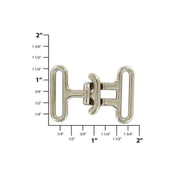 Ohio Travel Bag Buckles 1" Nickel, Cinch Buckle, Zinc Alloy, #C-1170-NP C-1170-NP