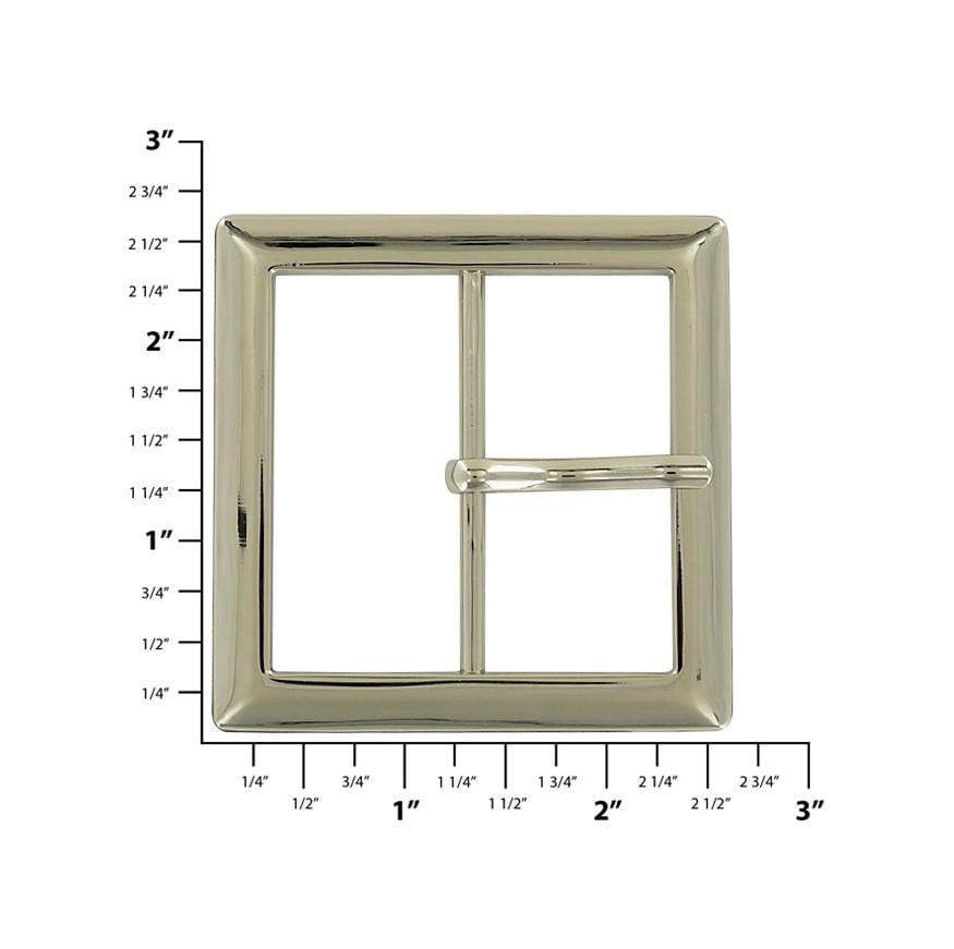 Ohio Travel Bag Buckles 2" Nickel, Center Bar Buckle, Zinc Alloy, #C-1854-NIC C-1854-NIC