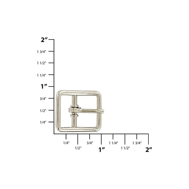 Ohio Travel Bag Buckles 5/8" Nickel, Center Bar Buckle, Zinc Alloy, #C-22-5-8-NP C-22-5-8-NP