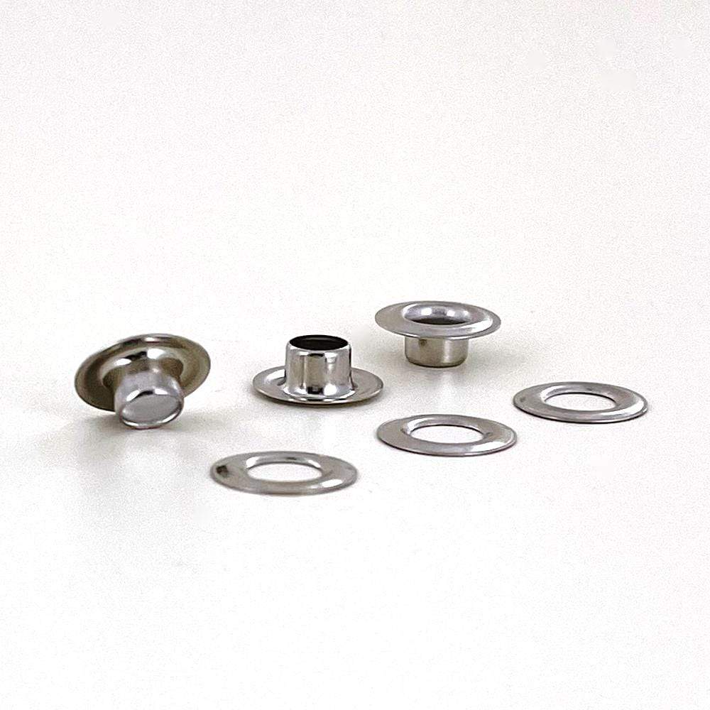 Ohio Travel Bag Fasteners #0 Nickel, Grommets with Washers, 25-Gross, Solid Brass, #GWB-0-N GWB-0-N