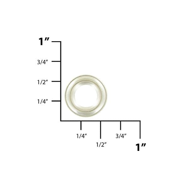 Ohio Travel Bag Fasteners #0 Nickel, Plain Washer Only, Solid Brass Nickel-12pk, #GROM-0-SBN-WASH GROM-0-SBN-WASH