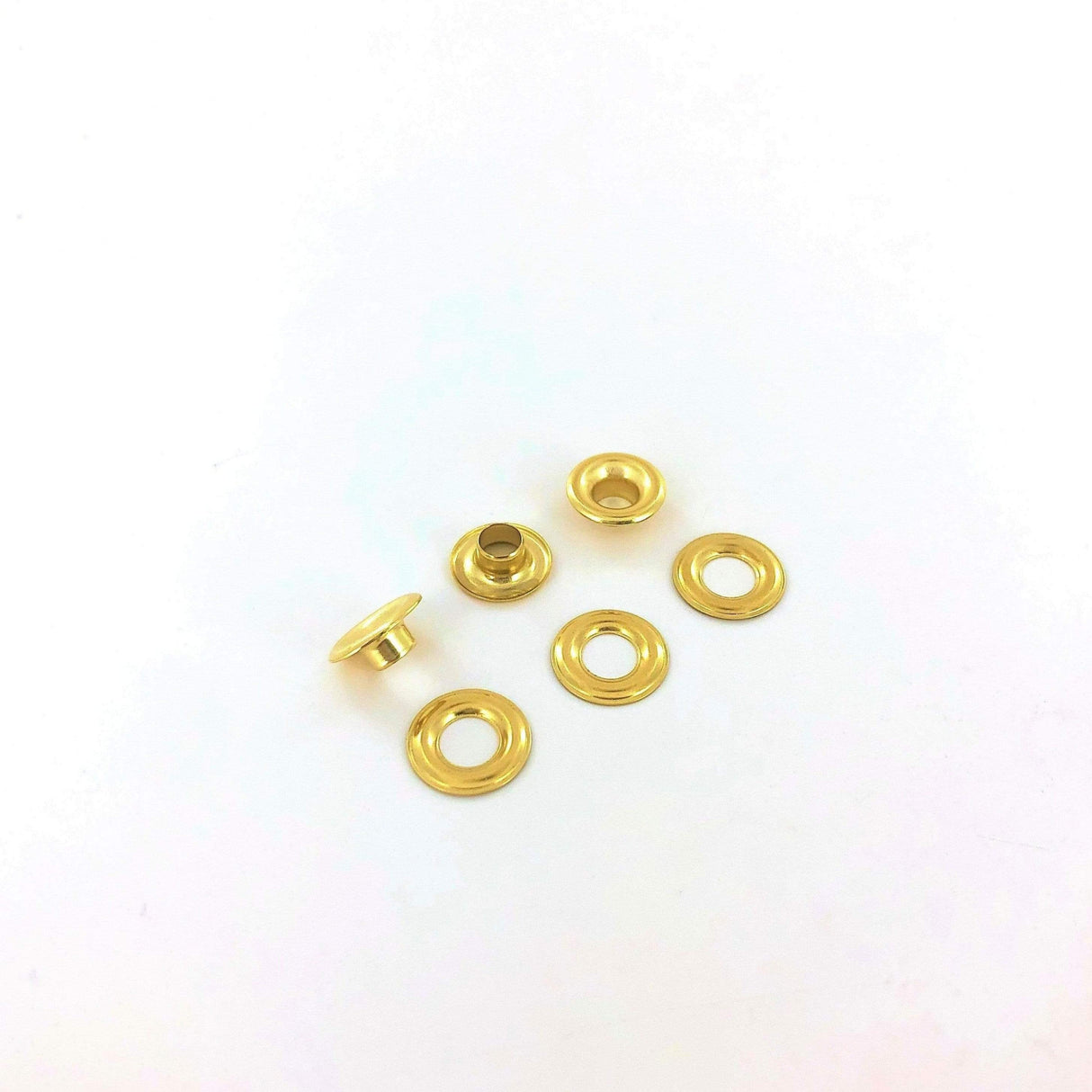 Ohio Travel Bag Fasteners #00 Brass, Grommets with Washers, 25-Gross, Solid Brass, #GWB-00-B GWB-00-B