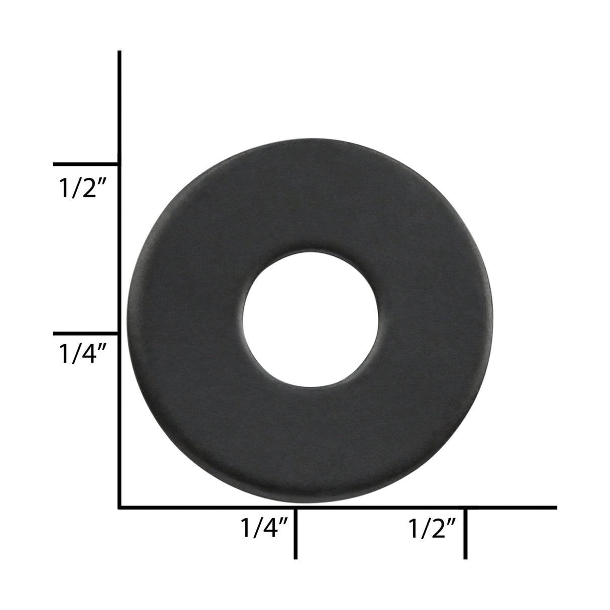 Ohio Travel Bag Fasteners 1/2" Black, Washer, Steel - 24 pk, #L-1439-BLK L-1439-BLK