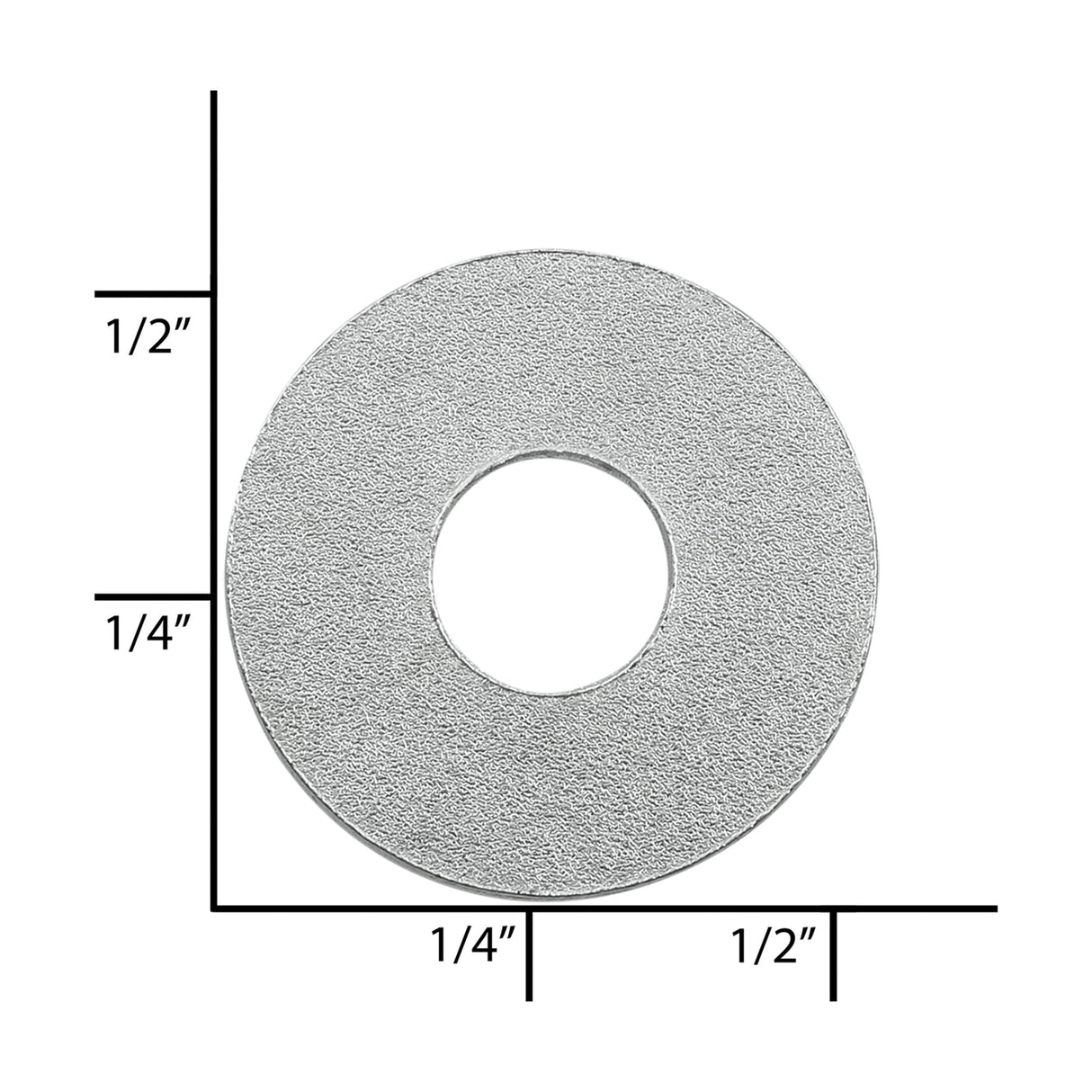 Ohio Travel Bag Fasteners 1/2" Nickel, Washer, Steel - 12 pk, #L-2074 L-2074