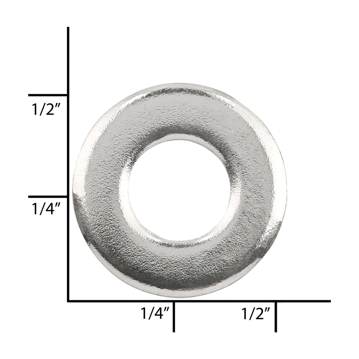 Ohio Travel Bag Fasteners 1/2" Nickel, Washer, Steel - 24 pk, #L-3571-NP L-3571-NP