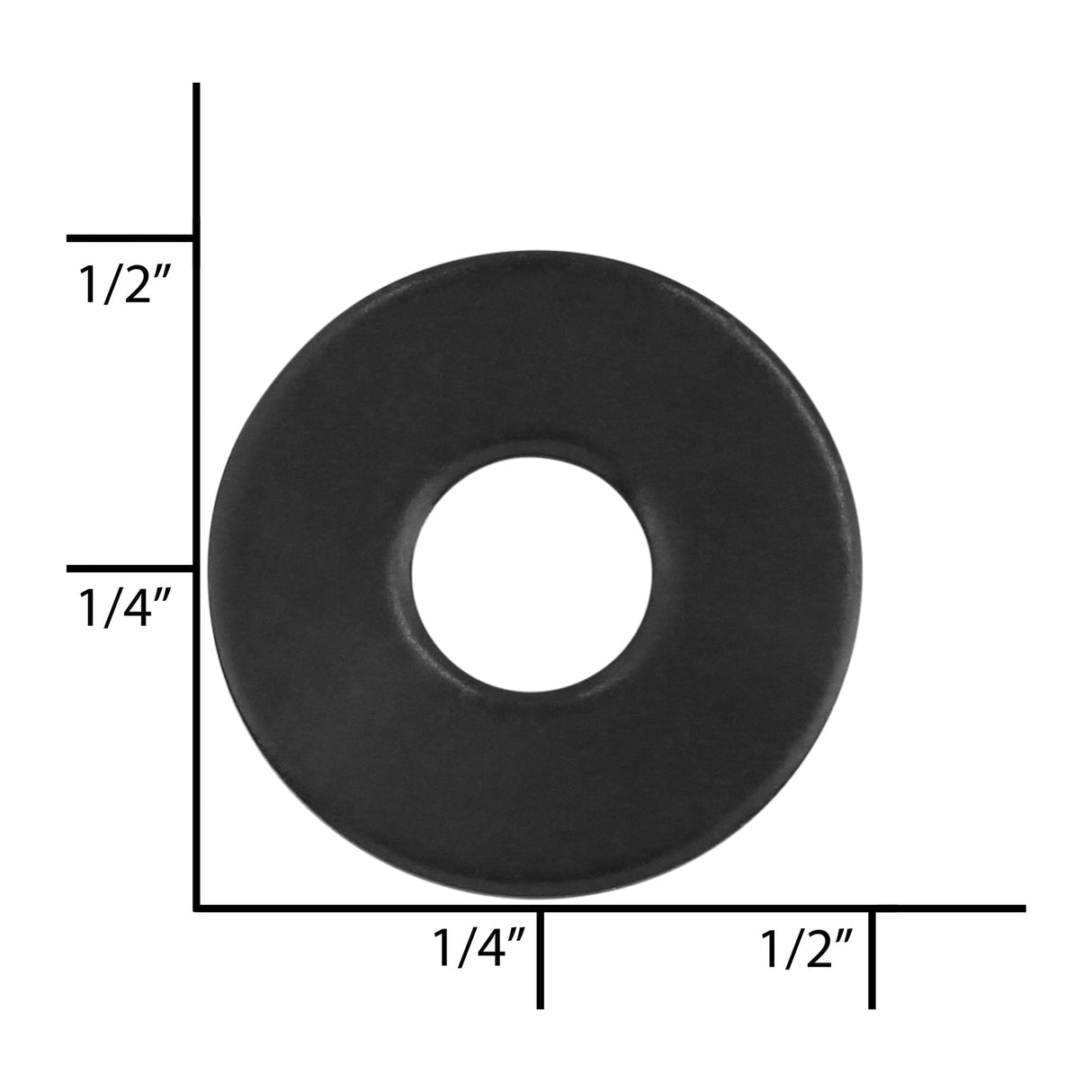 Ohio Travel Bag Fasteners 1/4" Black, #9 Small Washer, Steel - 24 pk, #9-SM-BLK 9-SM-BLK