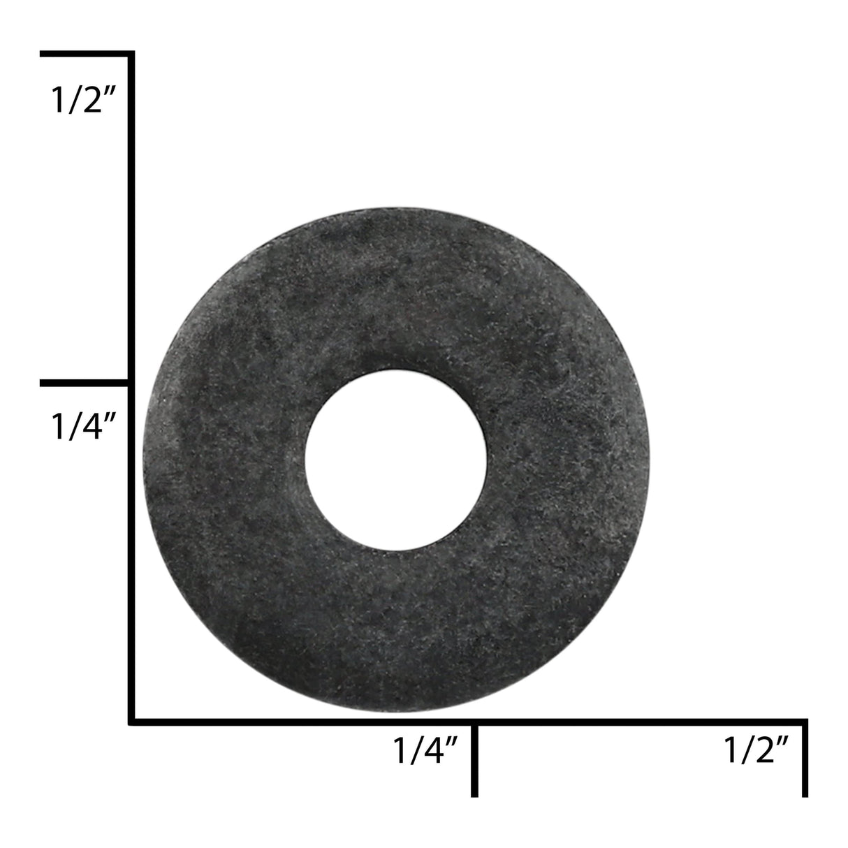 Ohio Travel Bag Fasteners 1/4" Black, Washer, Steel - 12 pk, #T-117-BLK T-117-BLK
