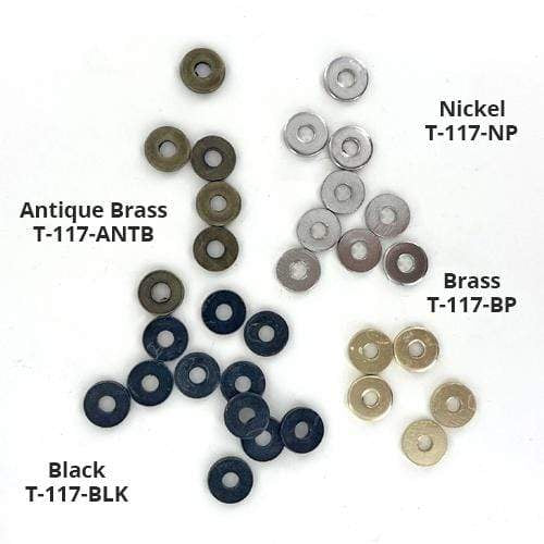 Ohio Travel Bag Fasteners 1/4" Black, Washer, Steel - 12 pk, #T-117-BLK T-117-BLK