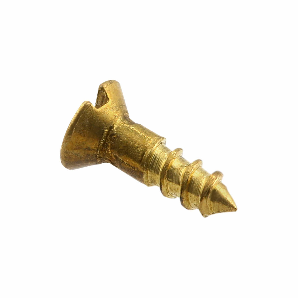 Ohio Travel Bag Fasteners 1/4" Brass, #1 Flat Round Head Wood Screw, Solid Brass, #WS-1-1-4-FH WS-1-1-4-FH