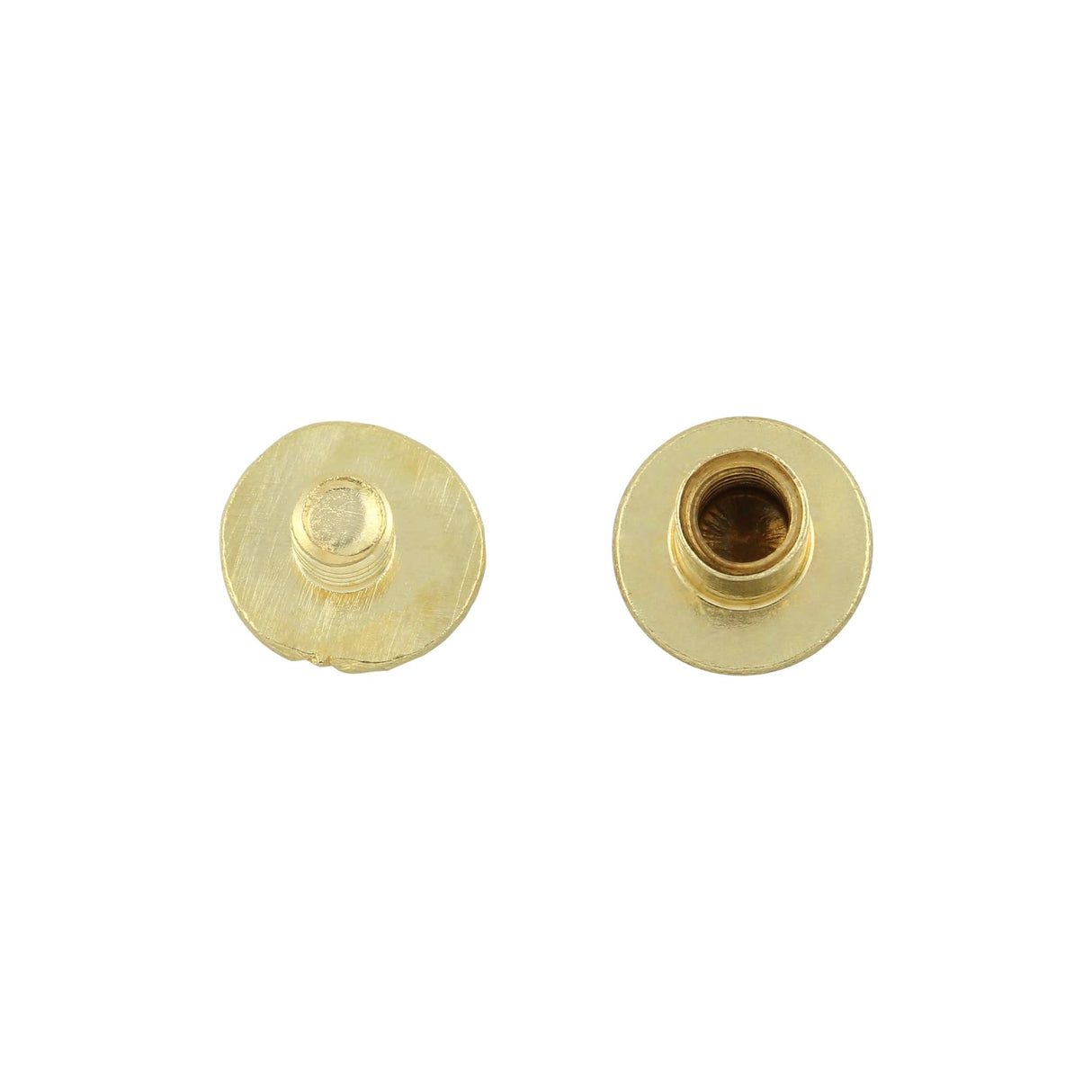 Ohio Travel Bag Fasteners 1/4" Brass, Chicago Screw, Solid Brass, #L-156-1-4SB L-156-1-4SB